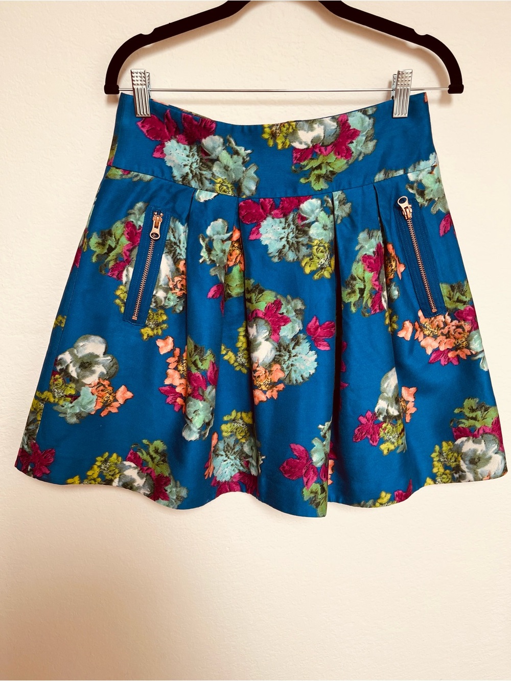 Maeve Floral Circle/Peplum Playfull Flattering Shaped Skirt